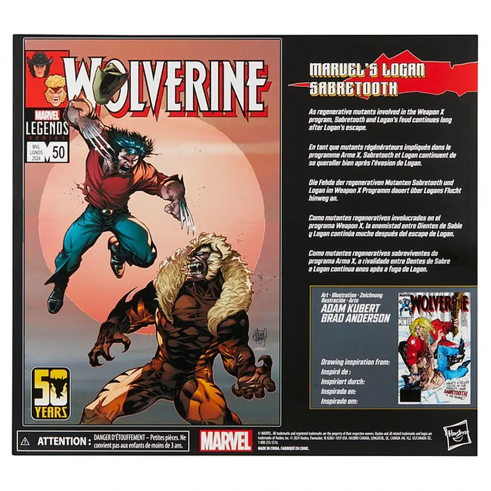 FIGURAS MARVEL LEGENDS SERIES LOGAN VS. DIENTES DE SABLE 3