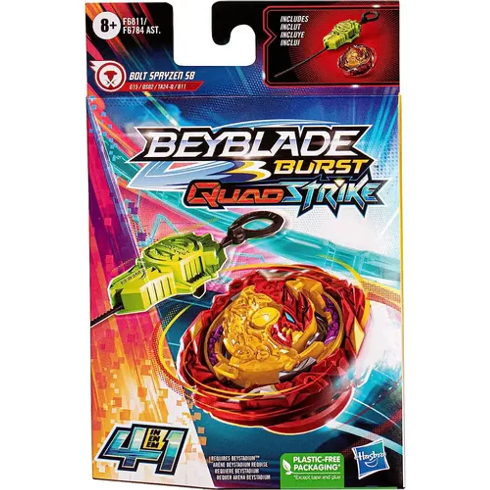  Beyblade Burst Quadstrike Bolt Spryzen  4 en 1 Bolt 1