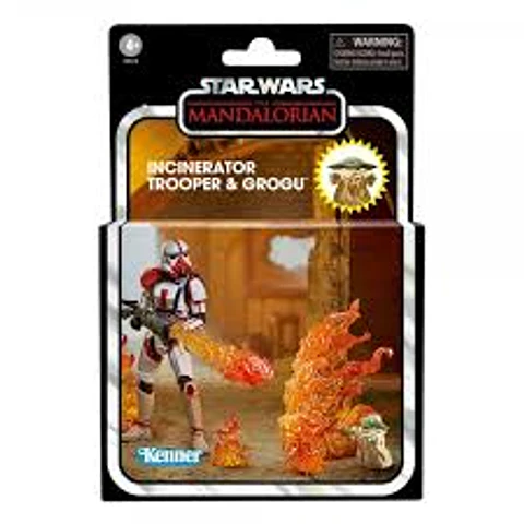 Figura Fan Starwars Incinerator Trooper & Grogu - The Vintage Collection Deluxe 