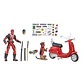 Marvel Legends Series - Figura Deadpool con Scooter - Miniatura 2