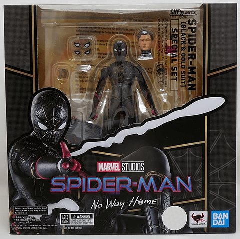 S.H Figuarts Spider Man Black And Gold Suit Tamashii Nations
