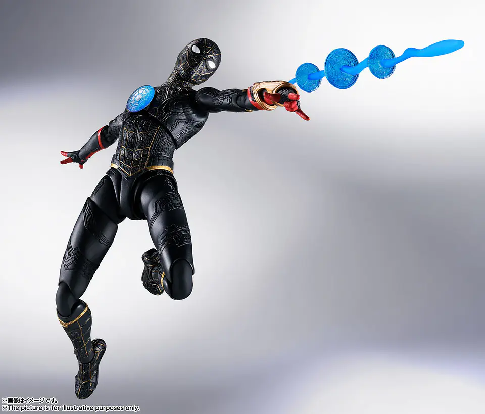 S.H Figuarts Spider Man Black And Gold Suit Tamashii Nations 5