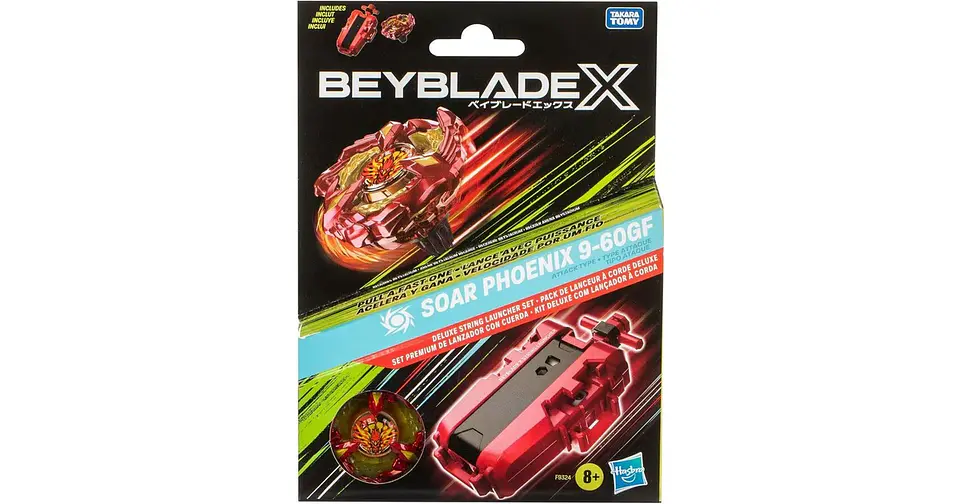 Beyblade X set premium de lanzador y Soar Phoenix 1