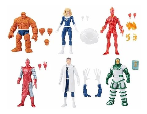 Marvel Legends Vintage Colección Completa – Los 4 Fantásticos (6 Figuras)