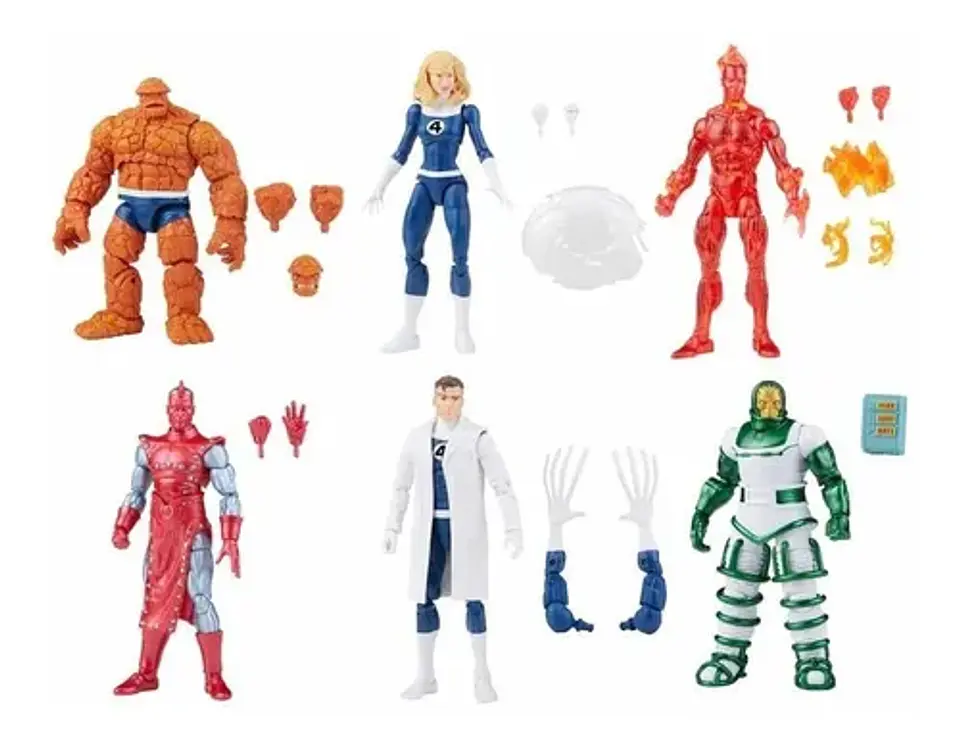 Marvel Legends Vintage Colección Completa – Los 4 Fantásticos (6 Figuras) 1