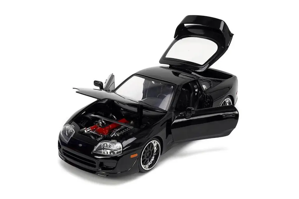 Jada 1:24 1995 Toyota Supra, Fast 5 - Glossy Black - Rápidos Y Furiosos 3