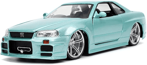 Jada 1:24 2002 Nissan Skyline GT-R (R34) - 10288C Green  - Rápidos Y Furiosos