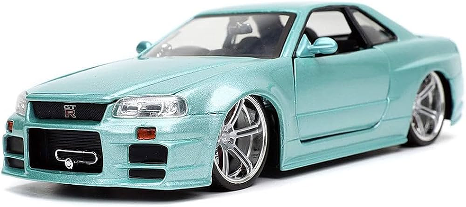 Jada 1:24 2002 Nissan Skyline GT-R (R34) - 10288C Green  - Rápidos Y Furiosos 2