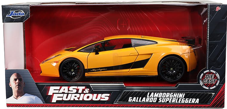 Jada 1:24 Lamborghini Gallardo (Fast & Furious 6)- M.Yellow - Rápidos Y Furiosos   1