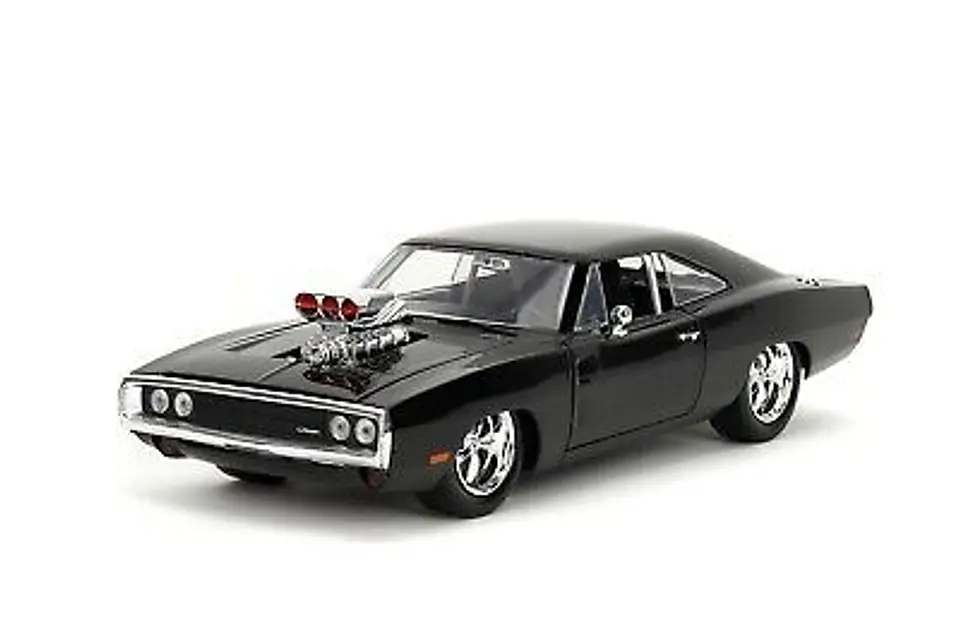 Jada 1:24 1970 Dodge Charger - Glossy Black Rápidos Y Furiosos 2