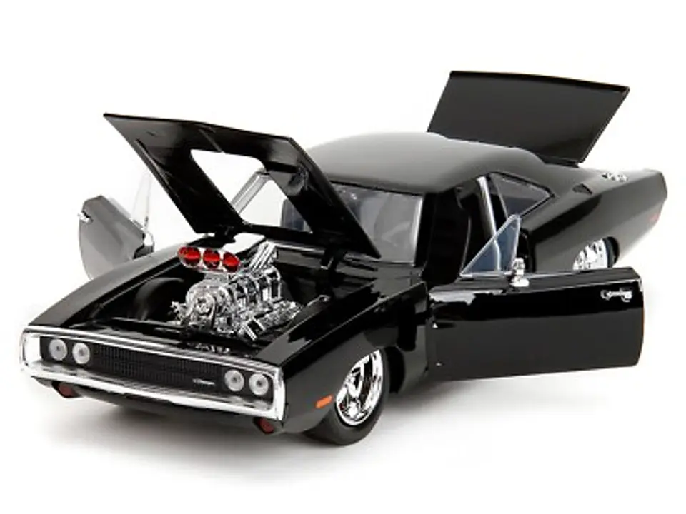 Jada 1:24 1970 Dodge Charger - Glossy Black Rápidos Y Furiosos 3