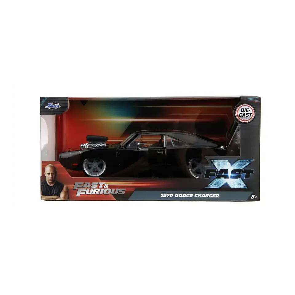 Jada 1:24 F10 1970 Dodge Charger R/T - Glossy Black Rápidos Y Furiosos 1