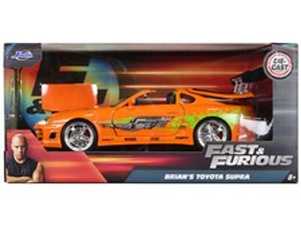Jada 1:24 1995 Toyota Supra-Orange  - Metallic Orange Rápidos Y Furiosos 1
