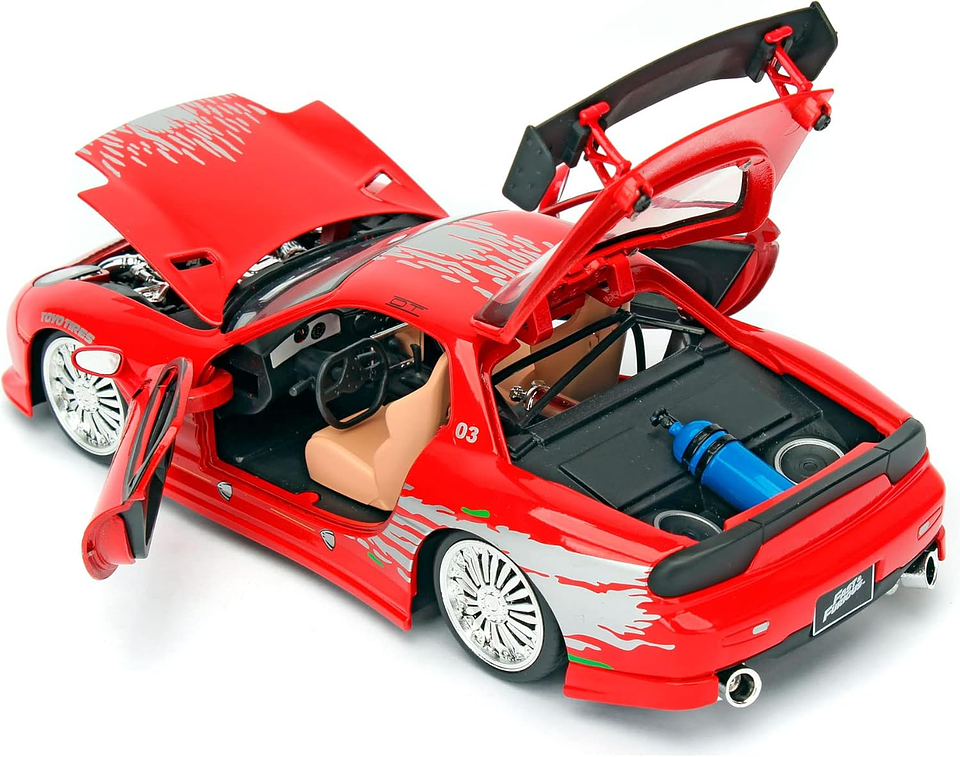 Jada 1:24 1993 Mazda RX-7 FD3S-Wide Body - Glossy Red Rápidos Y Furiosos 2