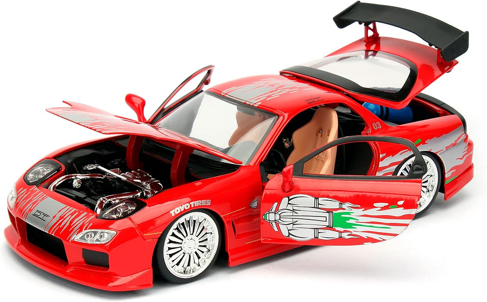 Jada 1:24 1993 Mazda RX-7 FD3S-Wide Body - Glossy Red Rápidos Y Furiosos 3