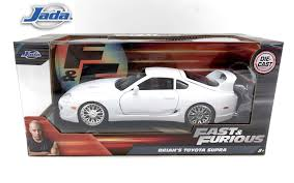 Jada 1:24 1995 Toyota Supra-White - Glossy White  Rápidos Y Furiosos 1