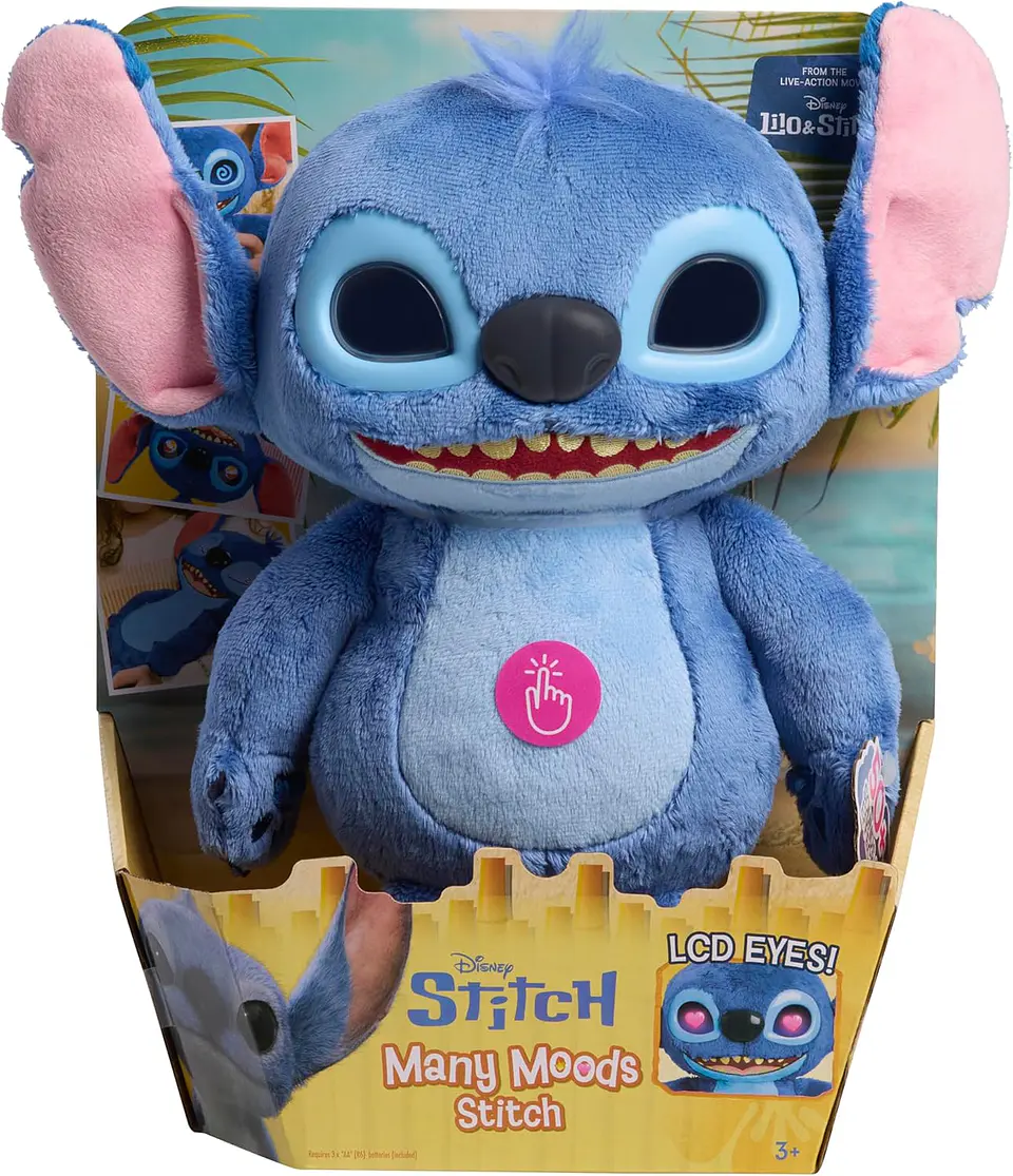 Lilo & Stitch Live Action Peluche interactivo con más de 50 sonidos y efectos, ojos LCD 1