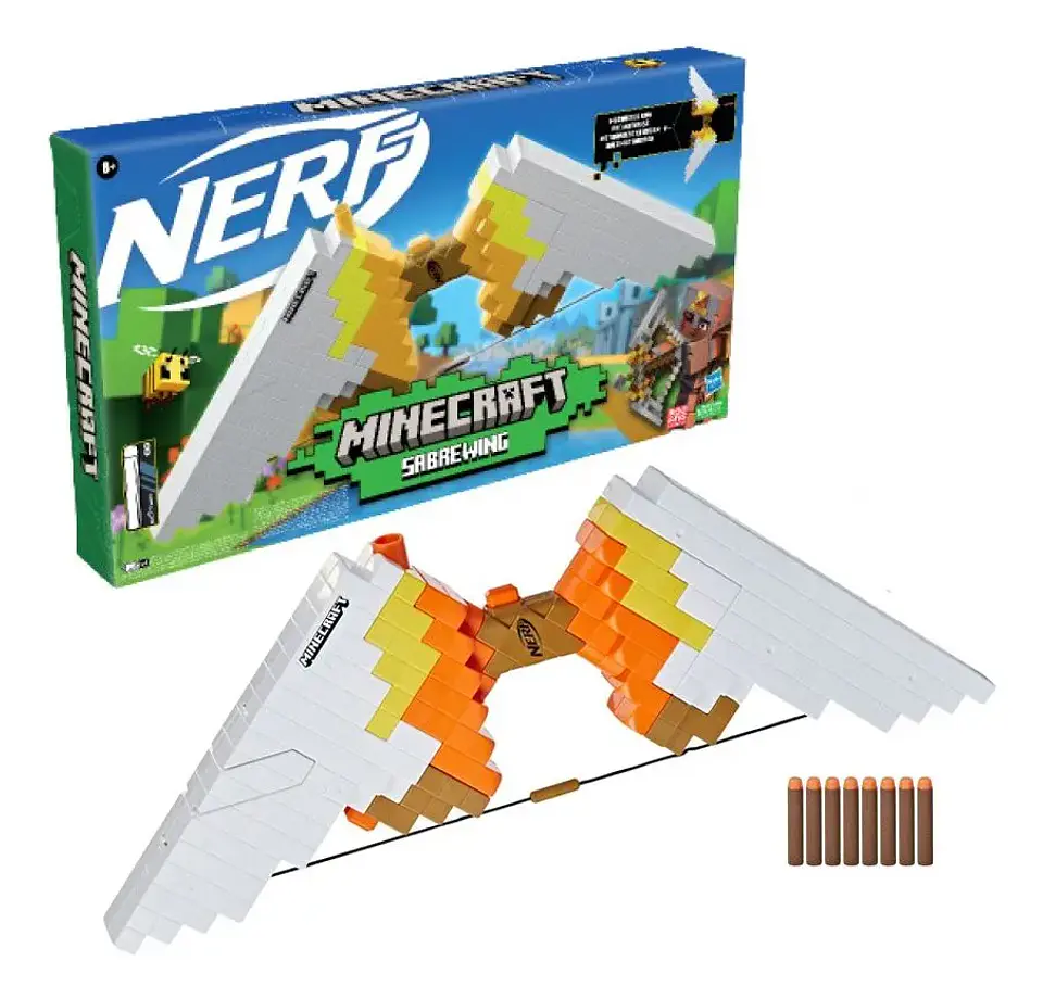 Lanzador Nerf Minecraft Sabrewing Arco Motorizado  3