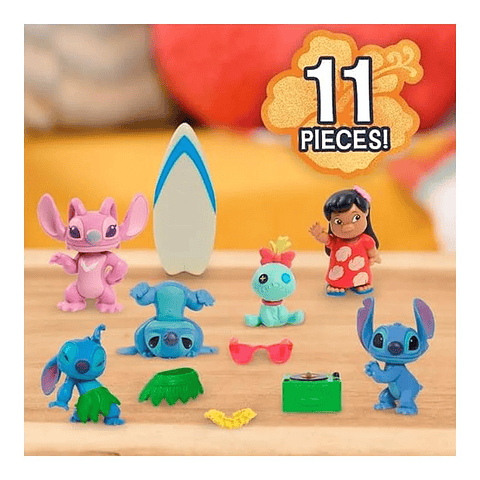 Lilo & Stitch Live- set figuras y accesorios - 11 piezas 