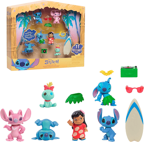 Lilo & Stitch Live- set figuras y accesorios - 11 piezas 