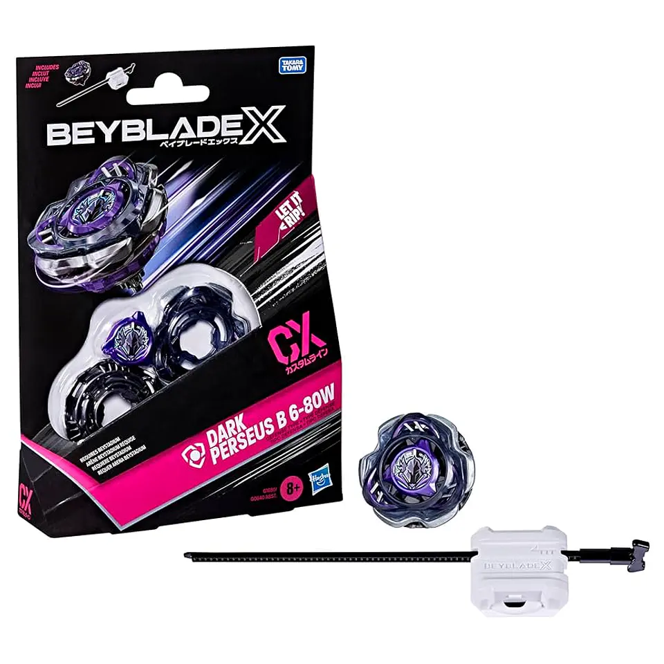 Beyblade X Dark Perseus B 6-80W con Top y Lanzador 1