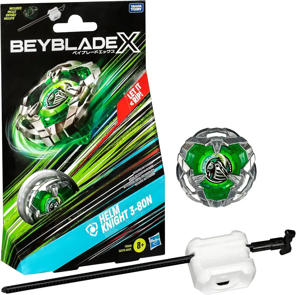 Beyblade X Helm Knight 3-80N con Top y Lanzador 1