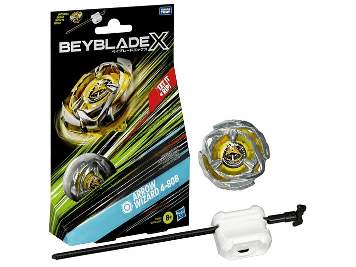 Beyblade X Arrow Wizard 4-80B con Top y Lanzador 1