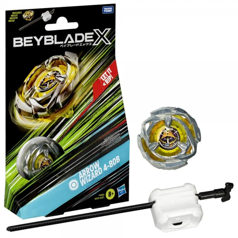 Beyblade X Arrow Wizard 4-80B con Top y Lanzador 1