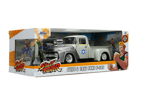 Pickup F100 1956 con Figura Guile - Jada 1:24 Street Fighter