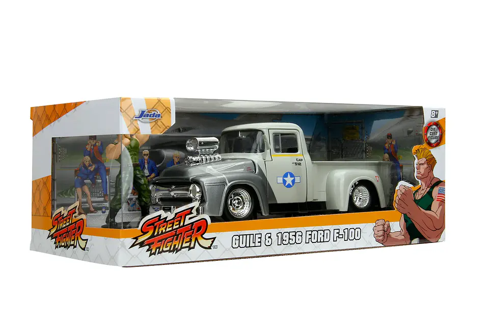 Pickup F100 1956 con Figura Guile - Jada 1:24 Street Fighter 1