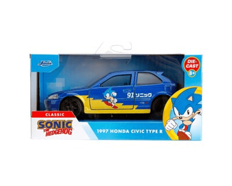 Sonic the Hedgehog Honda Civic 1997 - Jada 1:32 Hollywood Rides