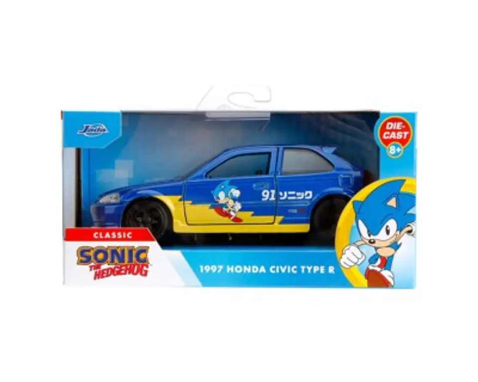 Sonic the Hedgehog Honda Civic 1997 - Jada 1:32 Hollywood Rides 1