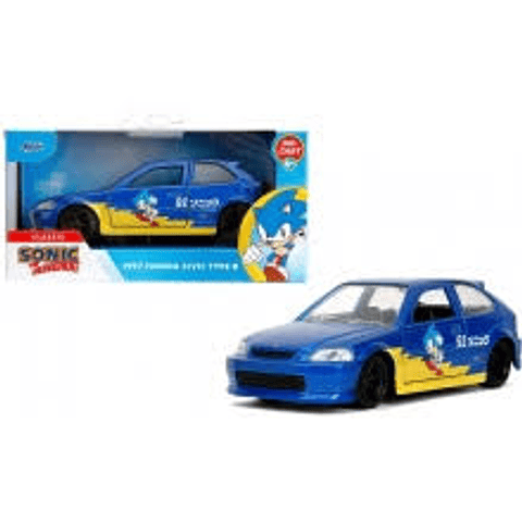 Sonic the Hedgehog Honda Civic 1997 - Jada 1:32 Hollywood Rides