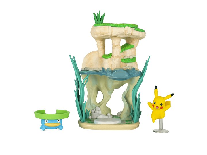 Lotad & Pikachu, Diorama Orilla del lago - Pokemon  Select Deluxe  2