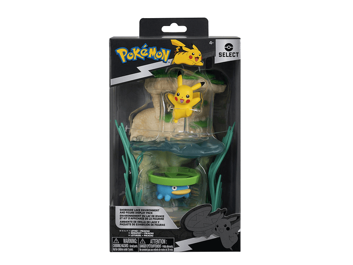 Lotad & Pikachu, Diorama Orilla del lago - Pokemon  Select Deluxe  1