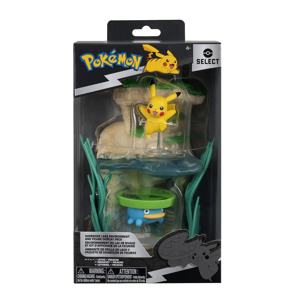 Lotad & Pikachu, Diorama Orilla del lago - Pokemon  Select Deluxe  1