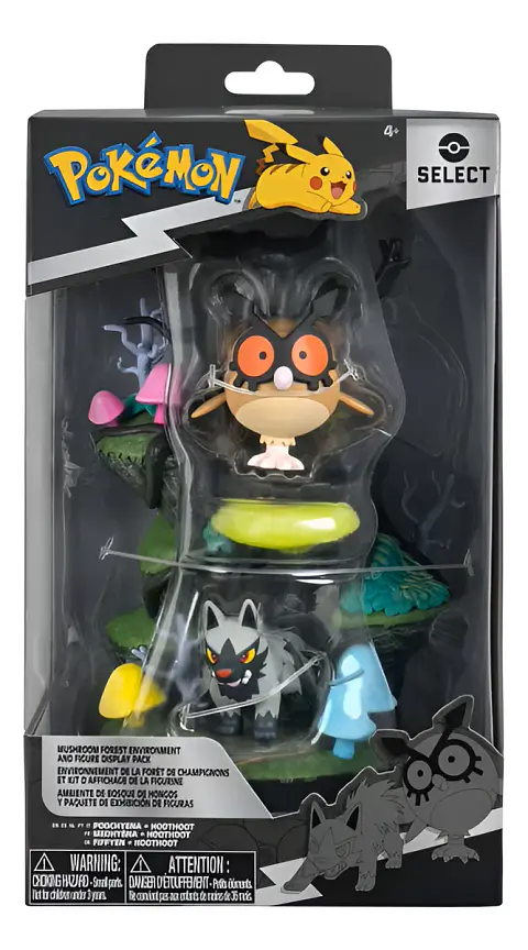 Poochyena & Hoothoot, Diorama Bosque de hongos - Pokemon  Select Deluxe 