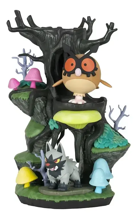 Poochyena & Hoothoot, Diorama Bosque de hongos - Pokemon  Select Deluxe 