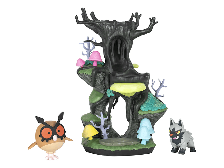 Poochyena & Hoothoot, Diorama Bosque de hongos - Pokemon  Select Deluxe  3