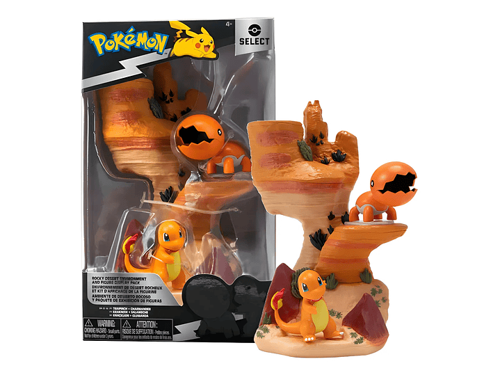 Trapinch & Charmander, Diorama Desierto Rocoso - Pokemon  Select Deluxe  1