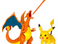 Pikachu & Charizard - Pokemon  - Miniatura 2