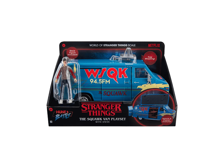 Steve Harrington con Furgón WSQK Playset - Stranger Things 1
