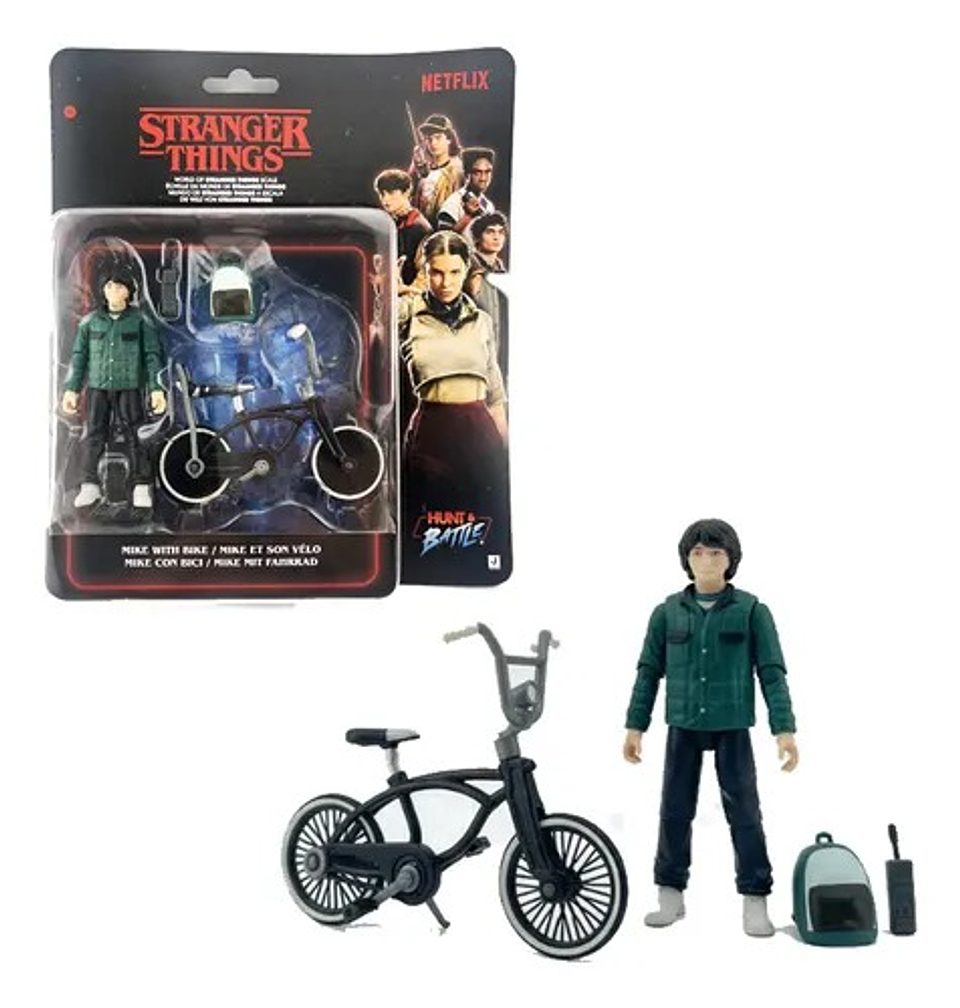 Mike con bicicleta, World of Core 10 cm - Stranger Things 1