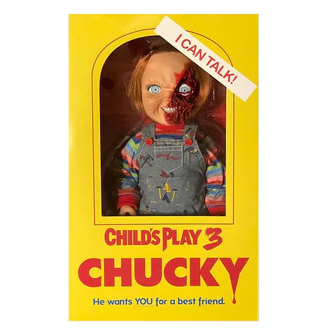 Pizza Face Chucky Talking Doll Figures - Chucky: Child's Play 3 - 15" M.D.S.