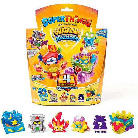 SuperThings, Blister 4 figuras + 2 Kazoom Jets - (Superzings 5)