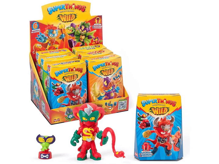 SuperThings, 1 figura + 1 Wild Kid & accesorio -(Superzings 5) 1