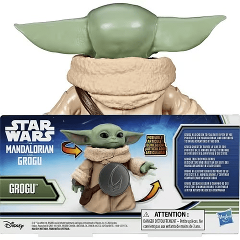 Grogu Figura de acción 16,5 cm, Star Wars: The Mandalorian & Grogu