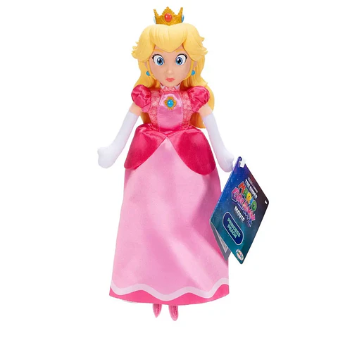 Super Mario Galaxy, Peluche Princesa Peach Con Cabeza Plastica 23 Cm