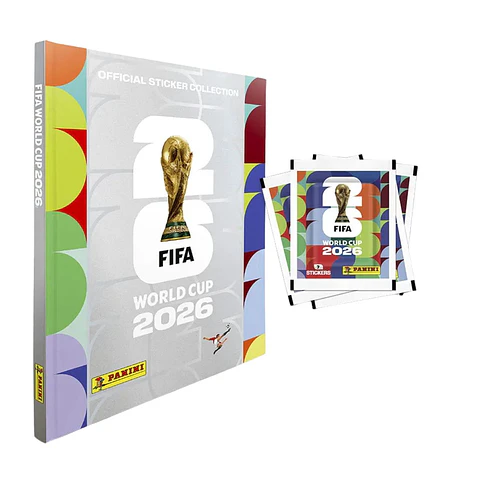 Álbum Tapa Dura Plata FIFA World Cup 2026 + 5 sobres