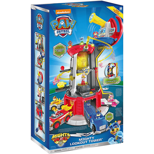Torre Lookout Mighty Pups con Luces y Sonidos de Paw Patrol